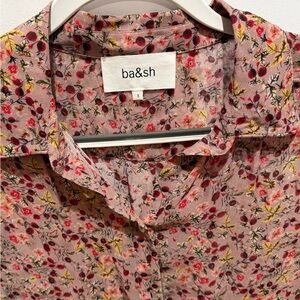 ba&sh long sleeve floral blouse size 3